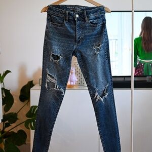 American Eagle Super Stretch High-Rise Jegging – Women’s Size 6, Medium Blue